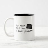 Mein Wein-Verein hat ein Buch-Problem Zweifarbige Tasse (Links)