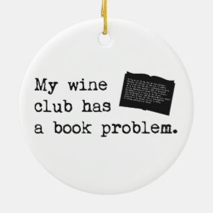 Mein Weinclub hat ein Buchproblem Keramikornament