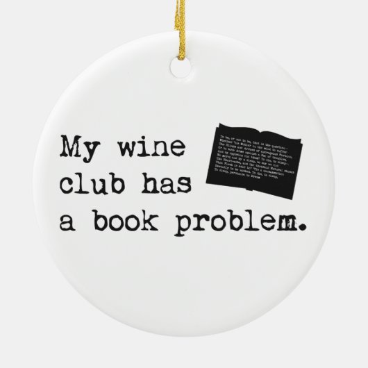 Mein Weinclub hat ein Buchproblem Keramikornament (Hinten)