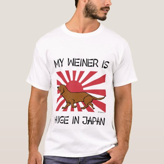 MEIN WEINER IST IN JAPAN-T-SHIRT ENORM T-Shirt (Vorderseite)
