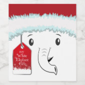 Mein weißes Elefantenweinetikett Weinetikett (Einzelnes Label)