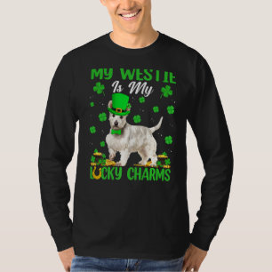 Mein Westie ist mein Glücksbringer Westie Dog St P T-Shirt