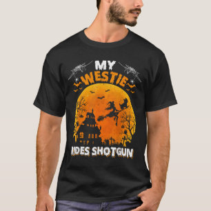 Mein Westie-Reit-Schuss Lustiger Westie-Hund Hallo T-Shirt