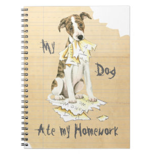 Mein Whippet ate meine Hausaufgaben Notizblock