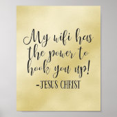 Mein WiFi hat Power Jesus Christus Spaß Poster (Vorne)