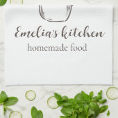 Mein winziges Kitchen Small Business Logo Geschirrtuch (Gefaltet)