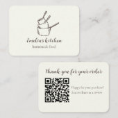 Mein winziges Küchenlogo QR-Code hinterlassen Sie  Visitenkarte (Vorne/Hinten)