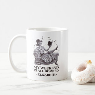 Mein Wochenende ist alles gebuchte Lover Quote Kaffeetasse