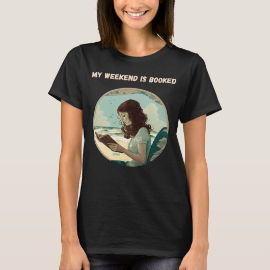 Mein Wochenende ist Bookworm T-Shirt (Vorderseite)