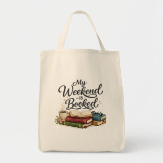 Mein Wochenende ist total ausgebucht Lustiges Buch Tragetasche