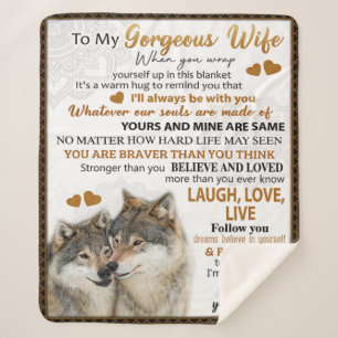 Mein Wolf Ehefrau Geburtstagsgeschenk, ein paar Ho Sherpadecke