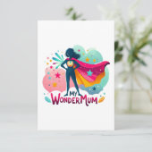 Mein WonderMum Dankeskarte (Stehend Vorderseite)