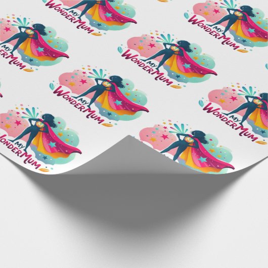 Mein WonderMum Geschenkpapier (Ecke)