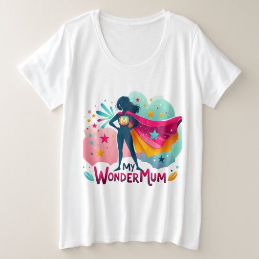 Mein WonderMum Große Größe T-Shirt (Design vorne)