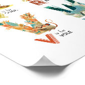 Mein Woodland Animal Alphabet Educational Poster (Ecke)