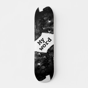 mein Wort in Schwarz Skateboard