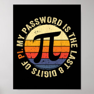 Mein Wort ist die letzten 8 Ziffern von Pi-Mathema Poster