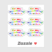 Mein wunderbarer Bruder Aufkleber (Blatt)