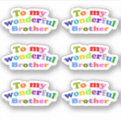 Mein wunderbarer Bruder Aufkleber (Vorderseite)