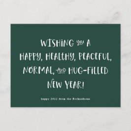 Mein Wunsch für 2022 | Forest Green Happy New Year Feiertagspostkarte