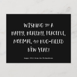 Mein Wunsch für 2022 | Modernes Schwarzes Glück im Feiertagspostkarte