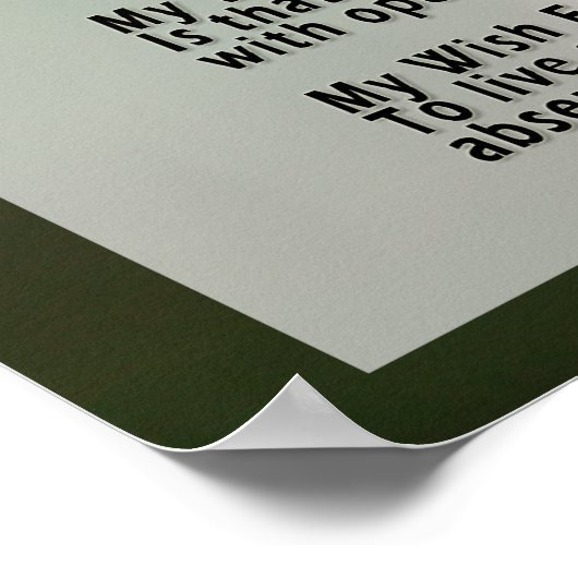 Mein Wunsch nach Dir Poster (Originalversion) (Ecke)