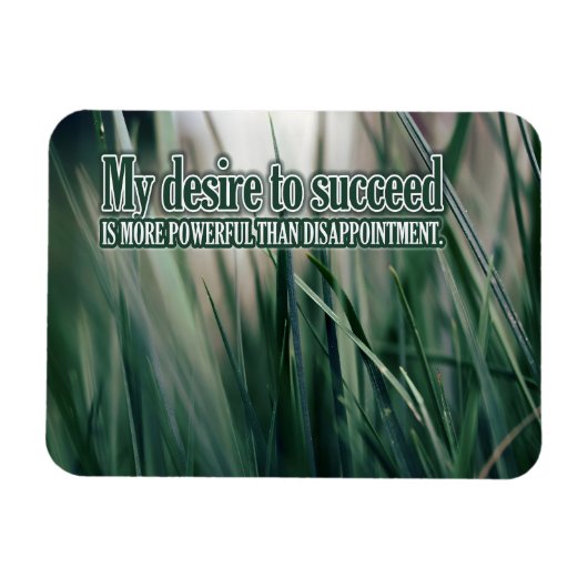 "Mein Wunsch nach Erfolg" Motivation Affirmation F Magnet (Horizontal)