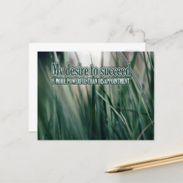 "Mein Wunsch nach Erfolg" Motivation Affirmation Postkarte
