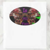 Mein Wunsch Ovaler Aufkleber (Tasche)