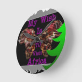 Mein Wunsch Runde Wanduhr (Winkel)