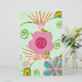 Mein XOXO Little Princess Blues Art Print Design Briefpapier (Stehend Vorderseite)