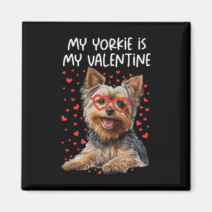Mein Yorkie ist mein Valentinstag Yorkshire Terrie Magnet