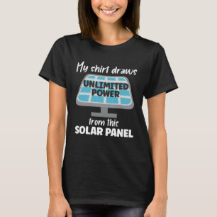 Mein  zieht Strom aus dem Solarpanel T-Shirt