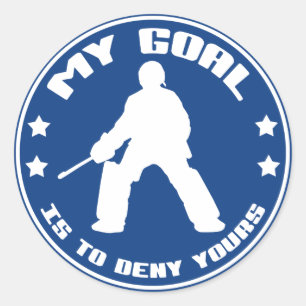 Mein Ziel, Feldhockey (blau) Runder Aufkleber