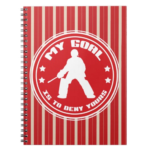 Mein Ziel, Feldhockey (rot) Notebook Notizblock (Vorderseite)