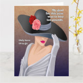 Mein Ziel funny ?Retro Greeting Karte (Gelbe Blume)