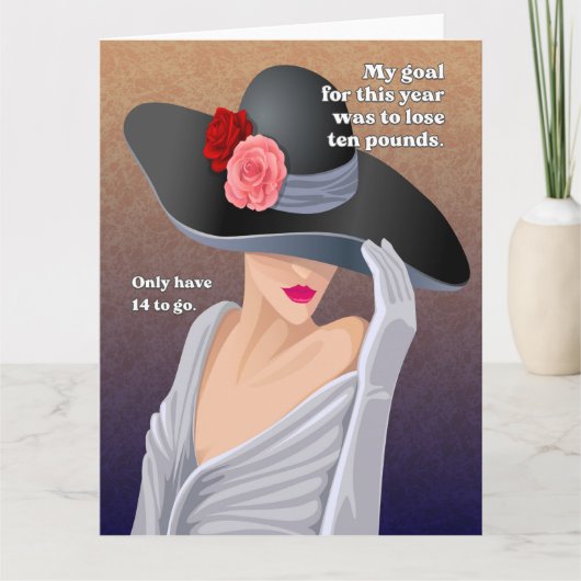 Mein Ziel funny ?Retro Greeting Karte (Vorderseite)