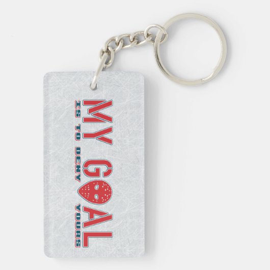 Mein Ziel, Hockey Goalie Mask Schlüsselanhänger (Rückseite)