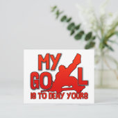 Mein Ziel, Hockey Goalie Postkarte (Stehend Vorderseite)