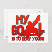 Mein Ziel, Hockey Goalie Postkarte (Vorne/Hinten)
