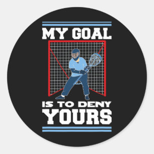 Mein Ziel ist es, dein Design für ein Lacrosse Goa Runder Aufkleber