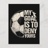 Mein Ziel ist es, deine Fußball Goalie zu leugnen, Begleitkarte (Rückseite)