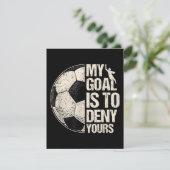 Mein Ziel ist es, deine Fußball Goalie zu leugnen, Begleitkarte (Stehend Vorderseite)