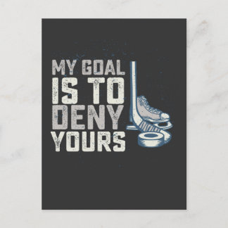 Mein Ziel ist es, deinen Hockey Vintag zu verweige Einladungspostkarte