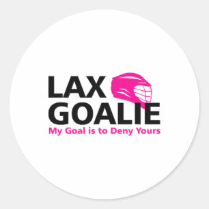 Mein Ziel ist es, deinen Lacrosse Goalie Lax Funny Runder Aufkleber