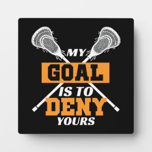 Mein Ziel ist es, deinen Lacrosse zu leugnen Fotoplatte
