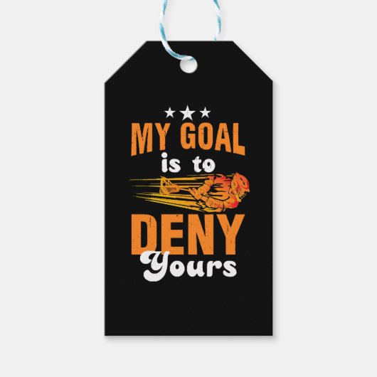 Mein Ziel ist es, deinen Lacrosse zu leugnen Geschenkanhänger (Vorderseite)