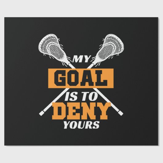 Mein Ziel ist es, deinen Lacrosse zu leugnen Geschenkpapier (Flach)