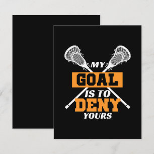 Mein Ziel ist es, deinen Lacrosse zu leugnen RSVP Karte