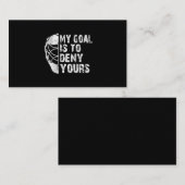 Mein Ziel ist es, dir das Hockey-Goalie-Eis zu ver Visitenkarte (Vorne/Hinten)